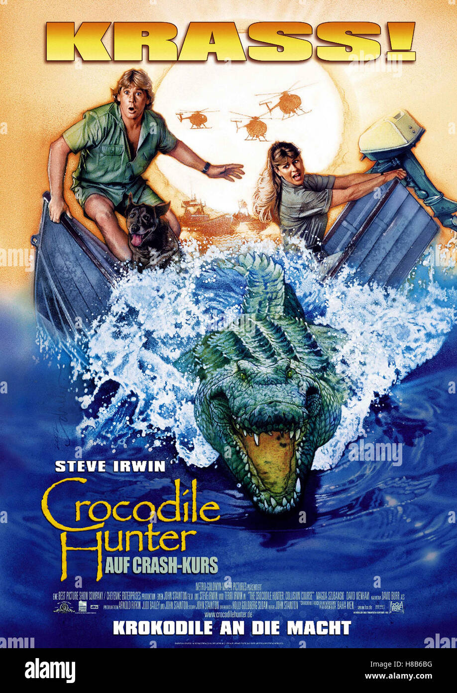 Crocodile Hunter - Auf Crash-Kurs, (THE CROCODILE HUNTER: COLLISION COURSE) AUS-USA 2002, Regie: John Stainton, STEVE IRWIN, Stichwort: Plakat Stock Photo