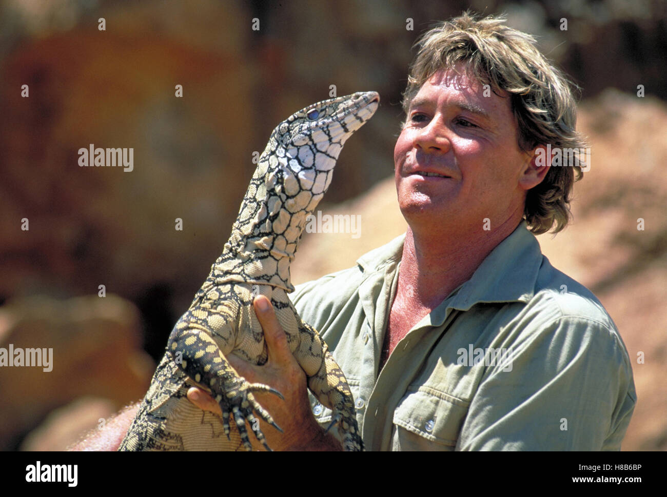 Crocodile Hunter - Auf Crash-Kurs, (THE CROCODILE HUNTER: COLLISION COURSE) AUS-USA 2002, Regie: John Stainton, STEVE IRWIN, Stichwort: Echse, Tier Stock Photo