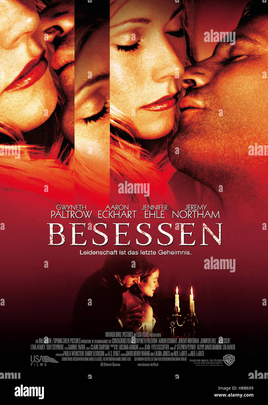 Besessen, (POSSESSION) USA 2002, Regie: Neil LaBute, GWYNETH PALTROW, AARON ECKHART, Stichwort: Plakat Stock Photo