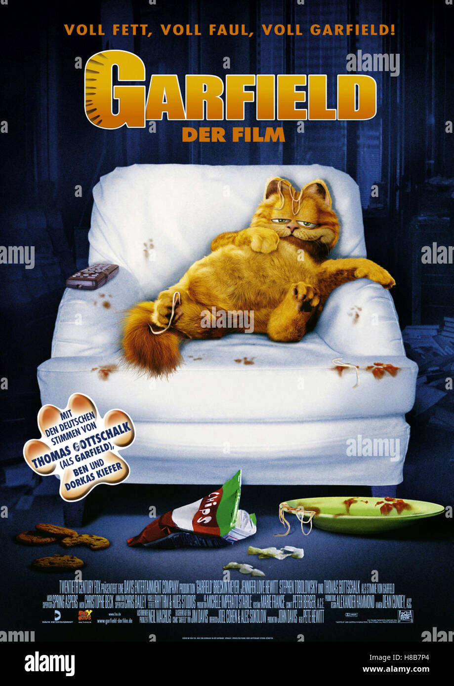 Garfield - Der Film, (GARFIELD) USA 2004, Regie: Peter Hewitt, Key: Plakat,  Katze, Kater, Cartoon, Trickfilm Stock Photo - Alamy