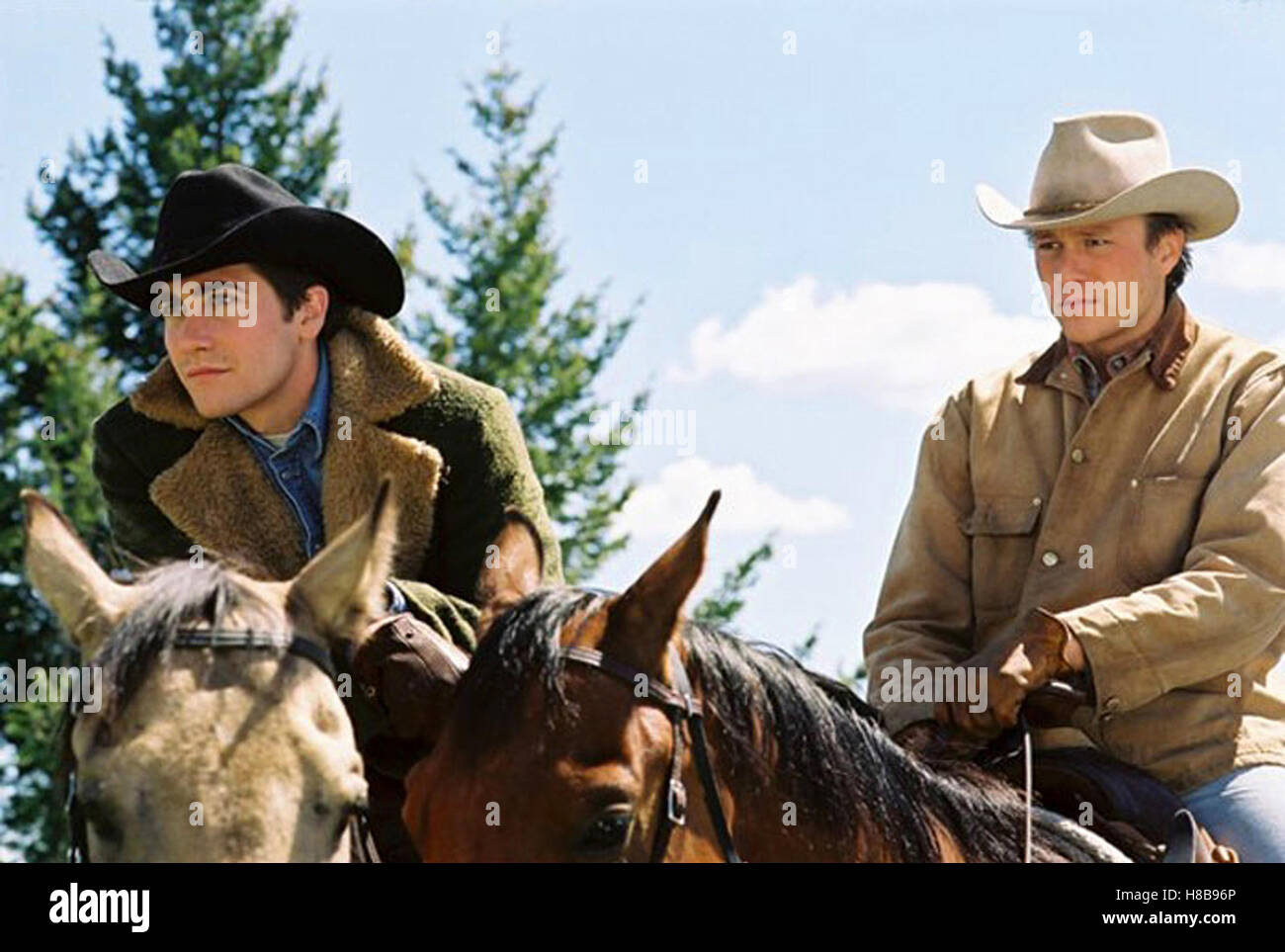 Brokeback Mountain, (BROKEBACK MOUNTAIN) USA 2005, Regie: Ang Lee, JAKE GYLLENHAAL, HEATH LEDGER, Key: Cowboy, Cowboyhut Stock Photo