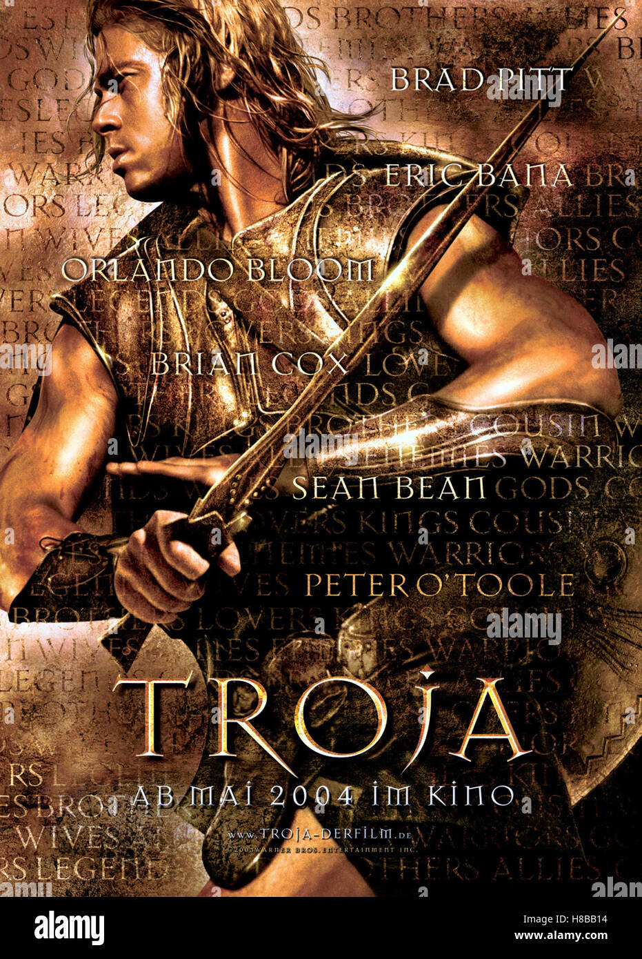 Troja, (TROY) USA 2004, Regie: Wolfgang Petersen, BRAD PITT, Key: Plakat, Stock Photo