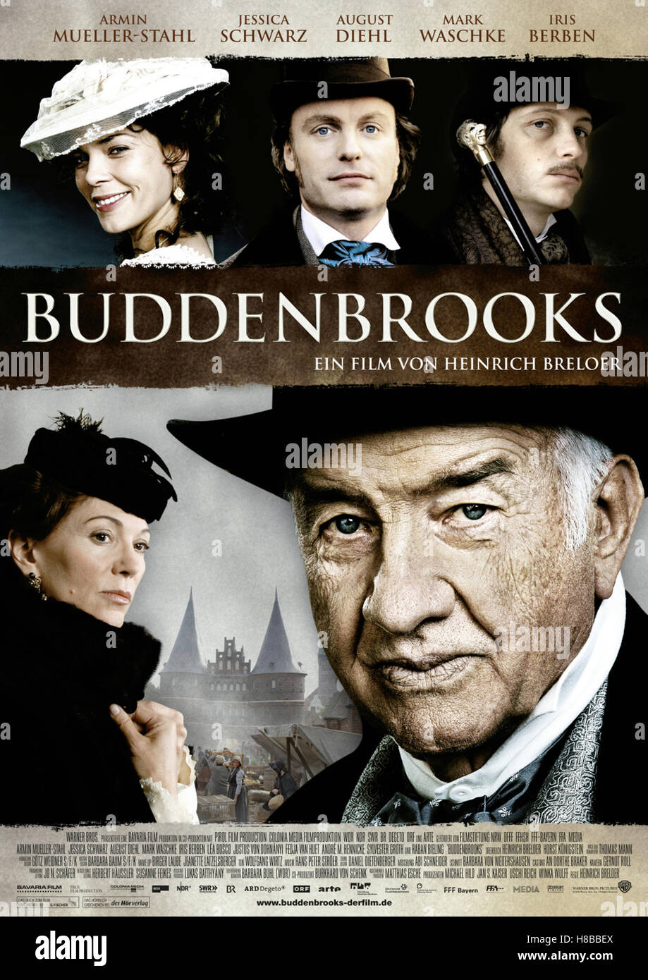 Buddenbrooks, (BUDDENBROOKS) D 2008, Regie: Heinrich Breloer, JESSICA SCHWARZ, MARK WASCHKE, AUGUST DIEHL, IRIS BERBEN, ARMIN MUELLER-STAHL, Key: Plakat Stock Photo