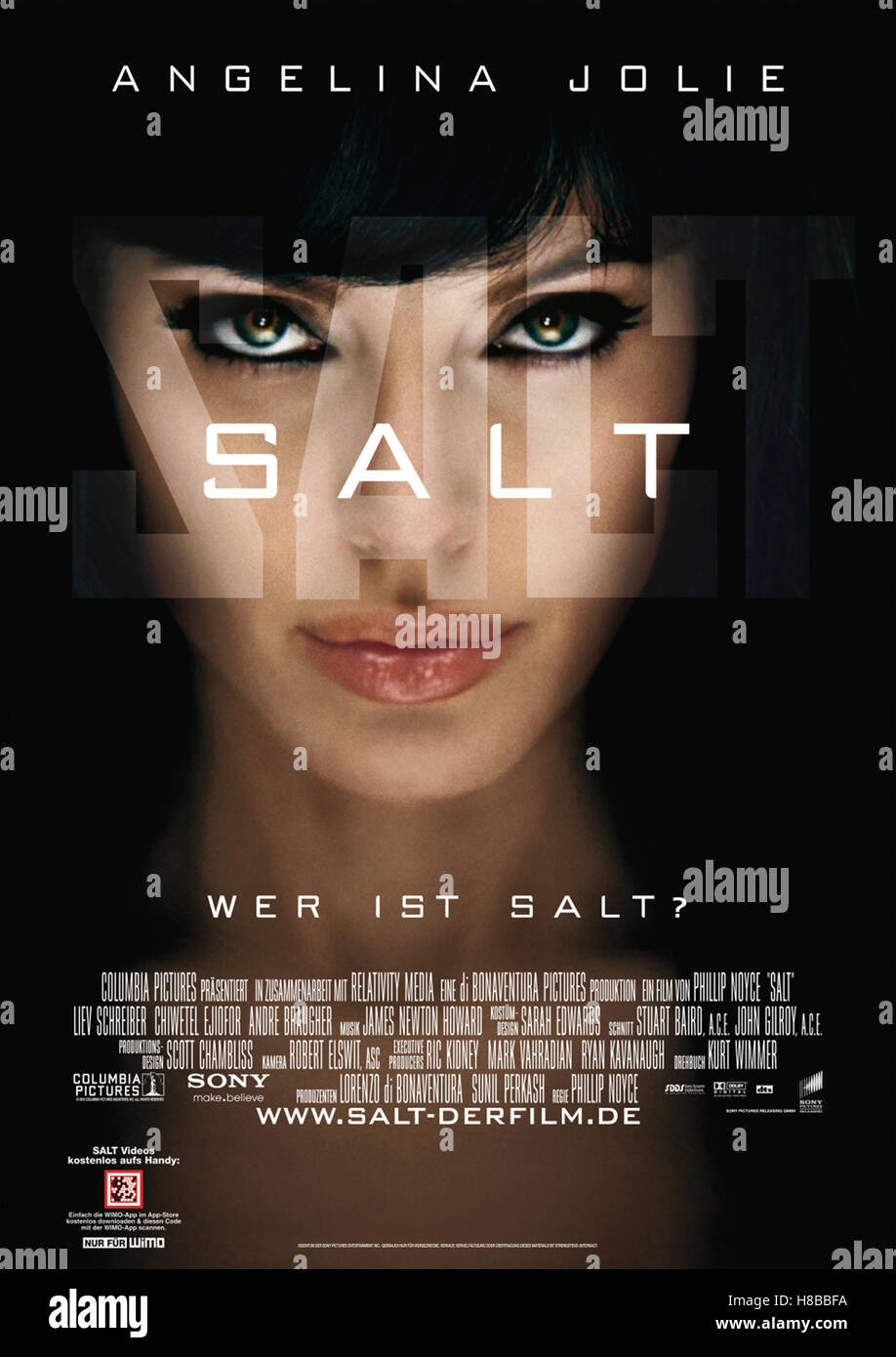 Salt, (SALT) USA 2010, Regie: Phillip Noyce, ANGELINA JOLIE, Key: Plakat Stock Photo