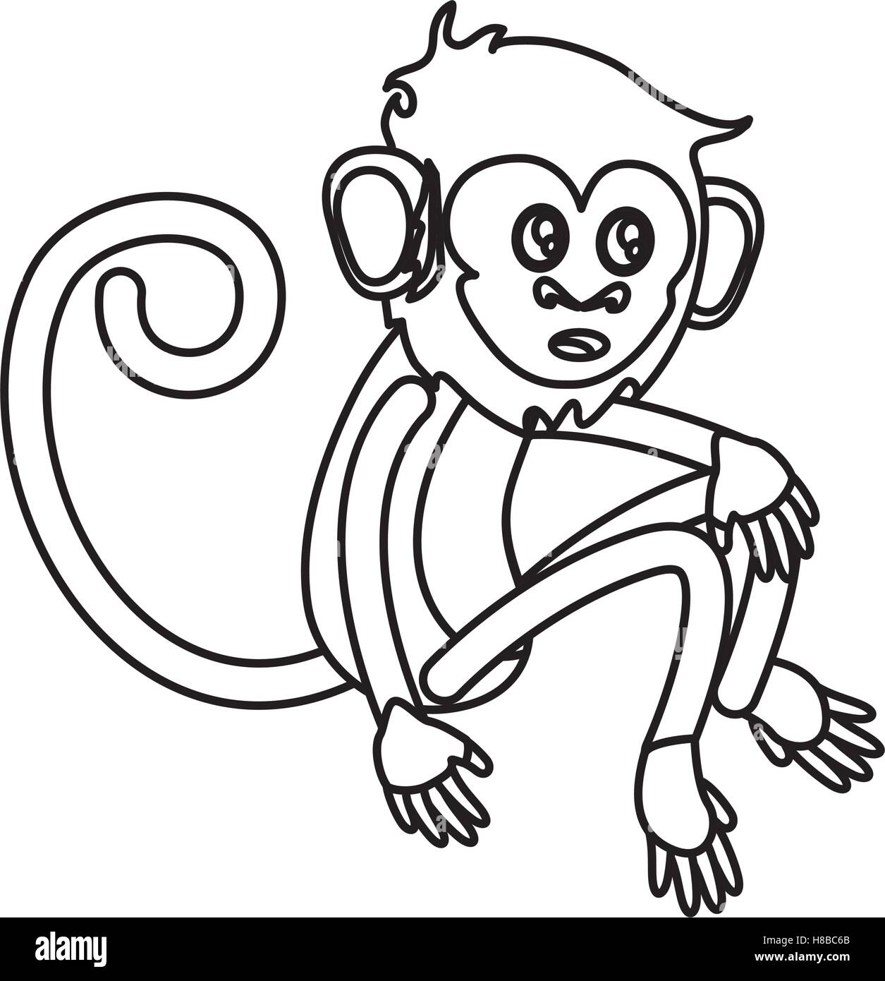 Isolated monkey cartoon design Stock Vector Image & Art - Alamy
