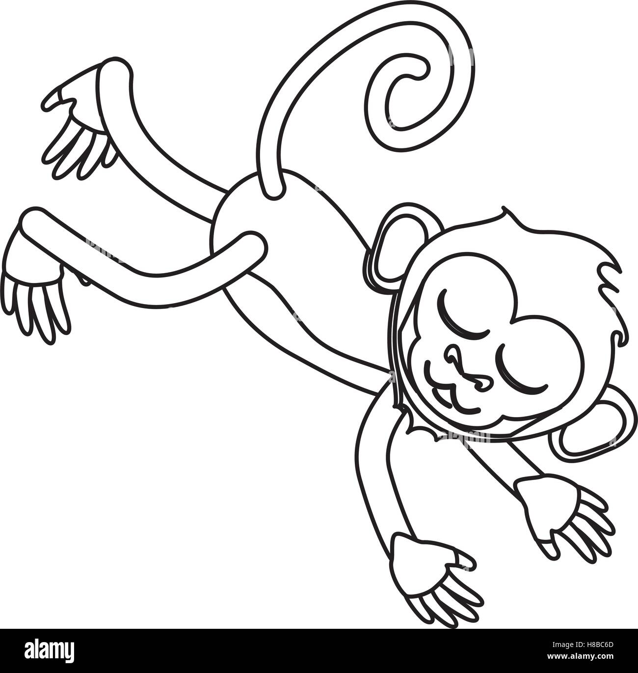 Isolated monkey cartoon design Stock Vector Image & Art - Alamy