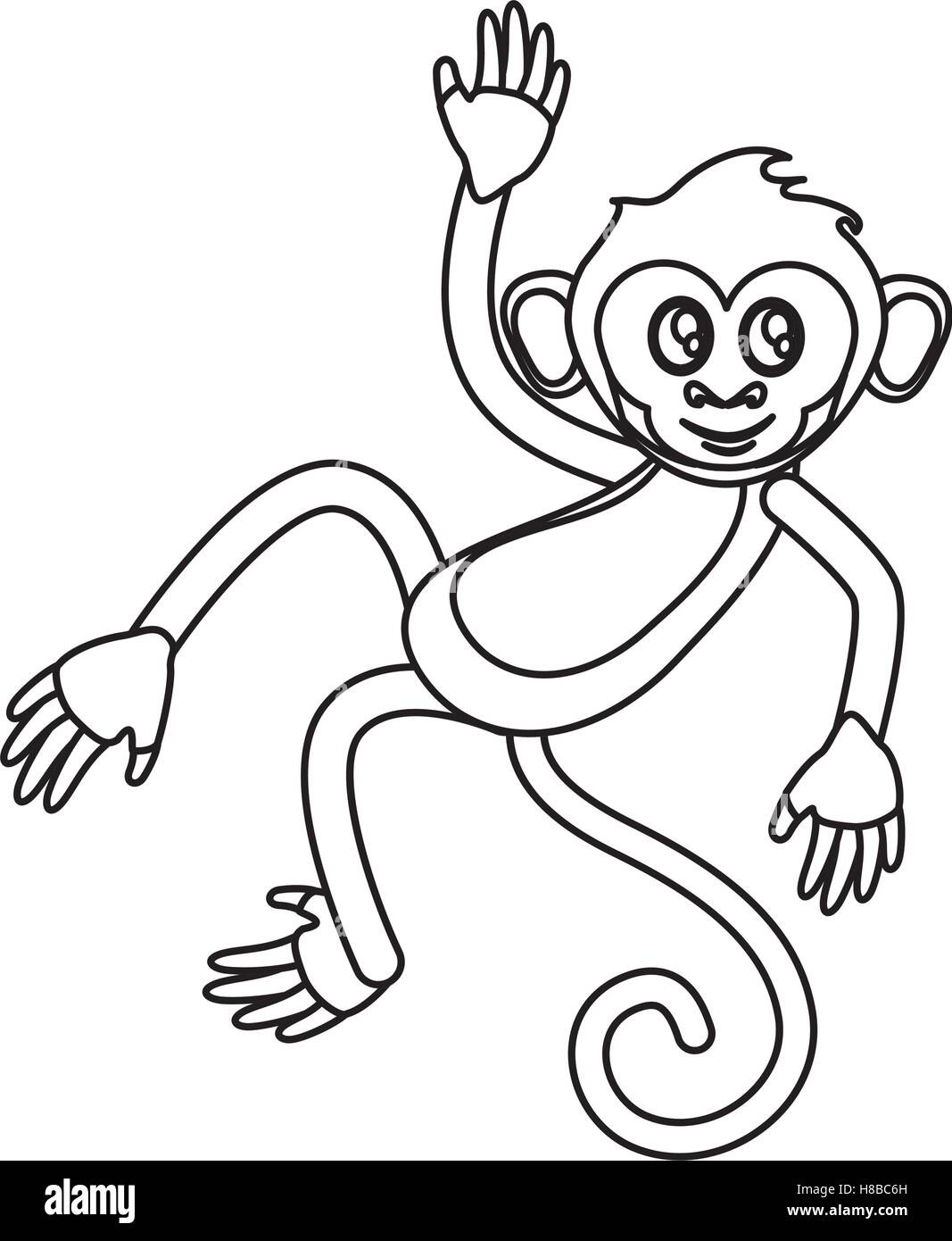Isolated monkey cartoon design Stock Vector Image & Art - Alamy