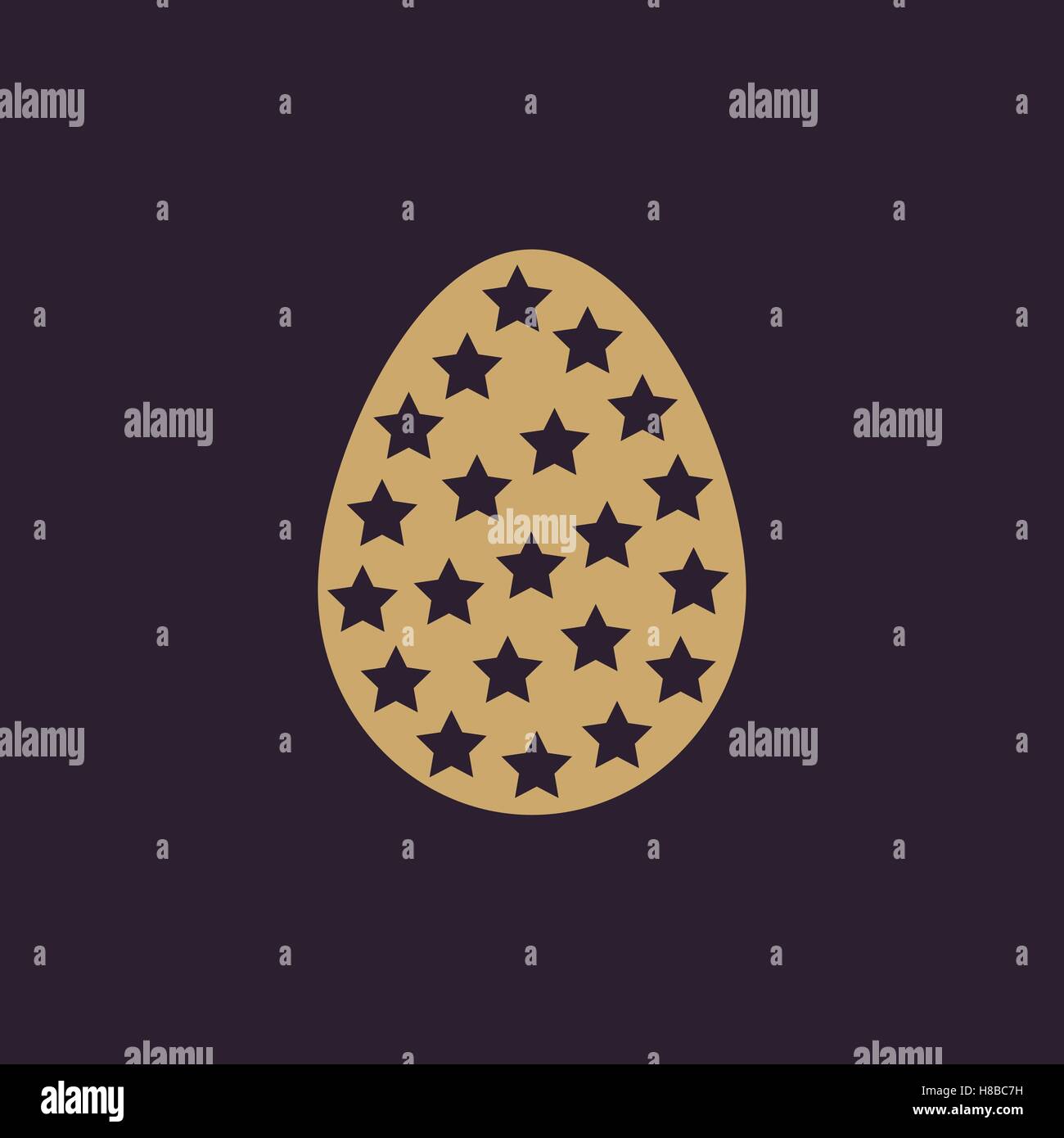 The Easter icon. Easter, egg symbol. UI. Web. Logo. Sign Flat design ...