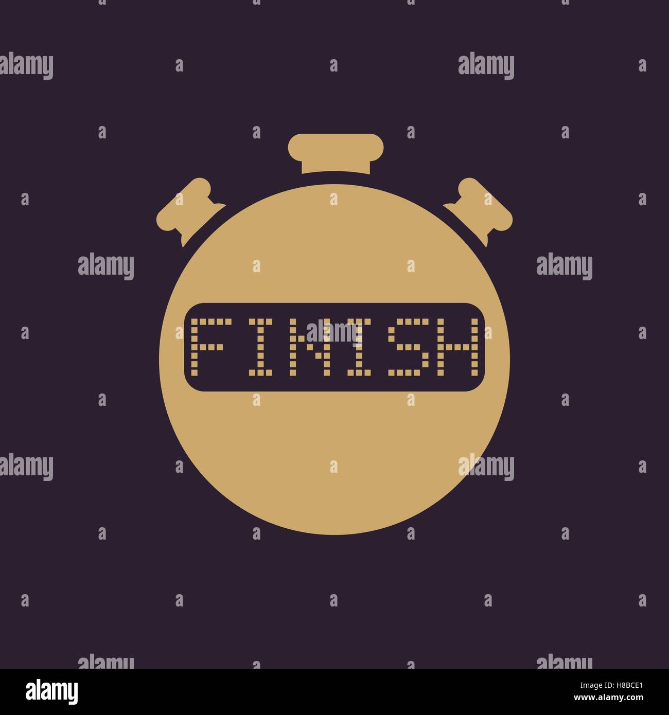 The finish stopwatch icon. Clock and watch, timer, countdown, stopwatch ...