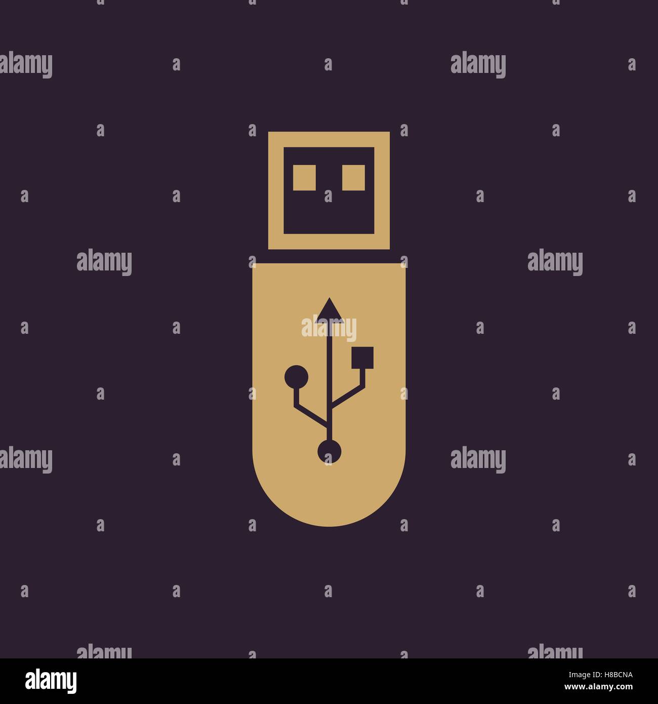 The usb icon. Transfer and connection, data, usb symbol. UI. Web. Logo ...
