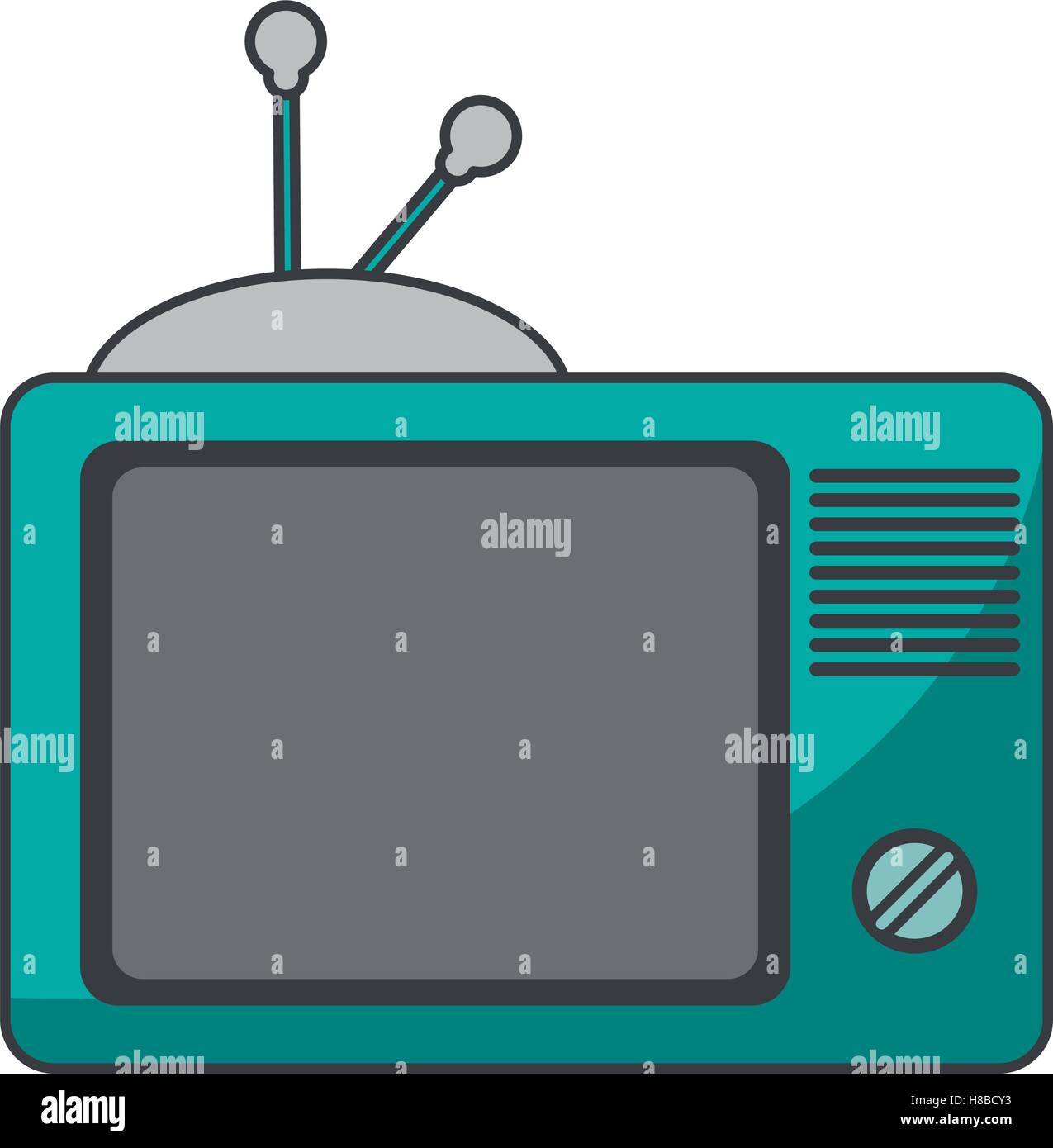 Isolated retro tv device design Stock Vector Image & Art - Alamy
