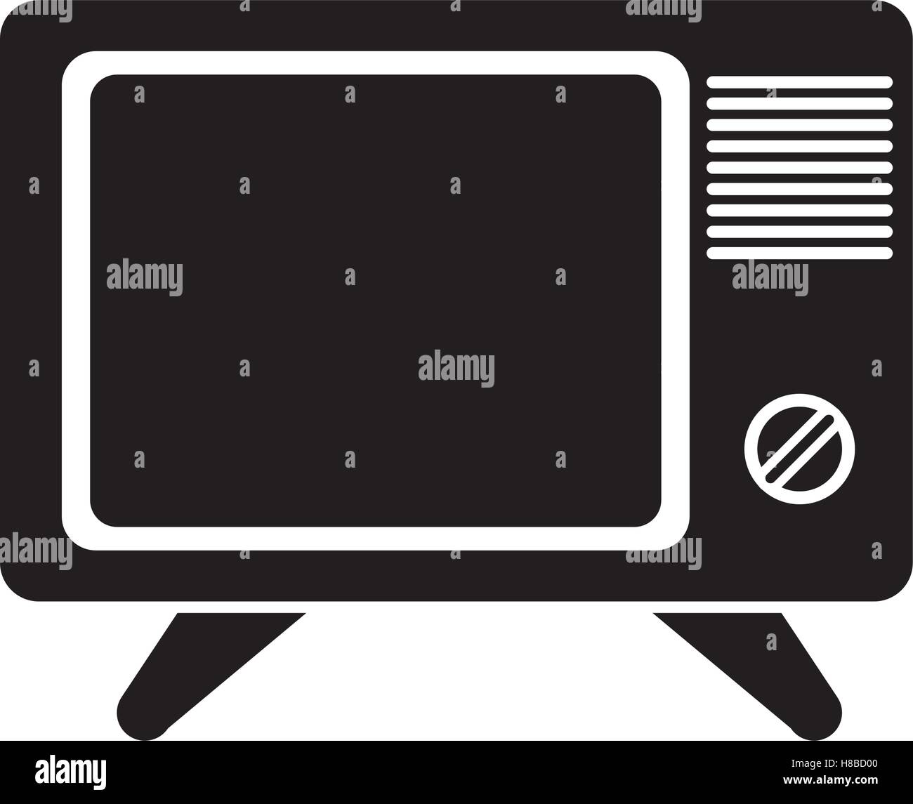Isolated retro tv device design Stock Vector Image & Art - Alamy