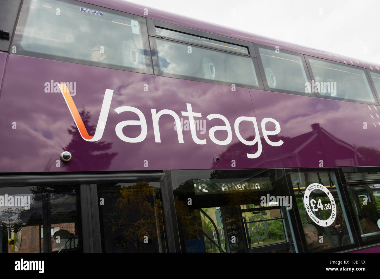 Vantage branded bus standing at the Manchester to Leigh guided busway