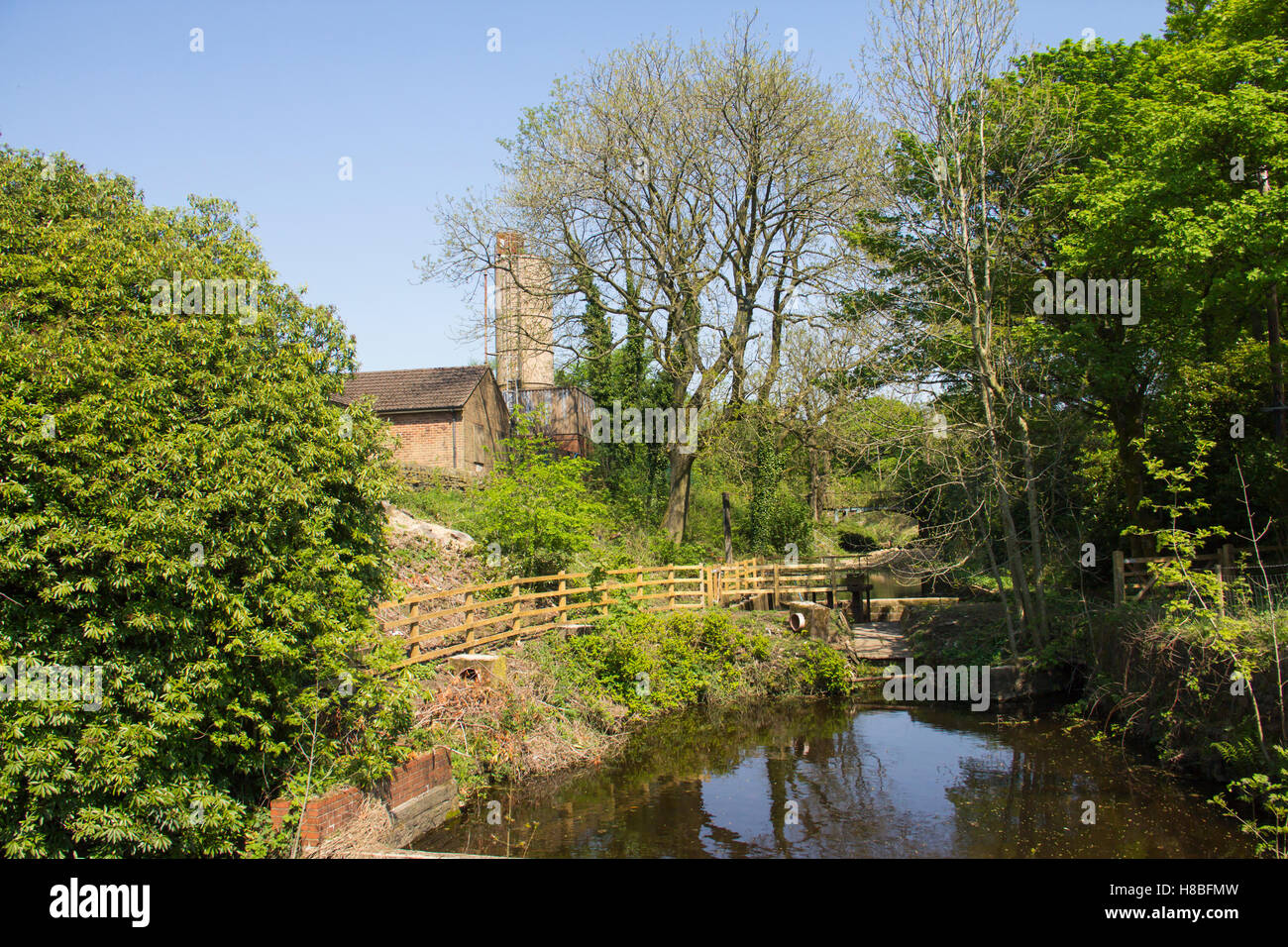 River Douglas at Scholes Bank Horwich, Lancashire. The river rises on