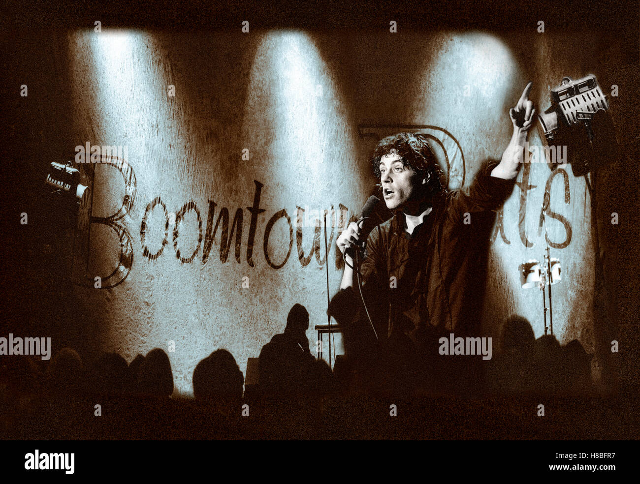 Bob Geldof singing at Club 7, Oslo, 1978 Stock Photo