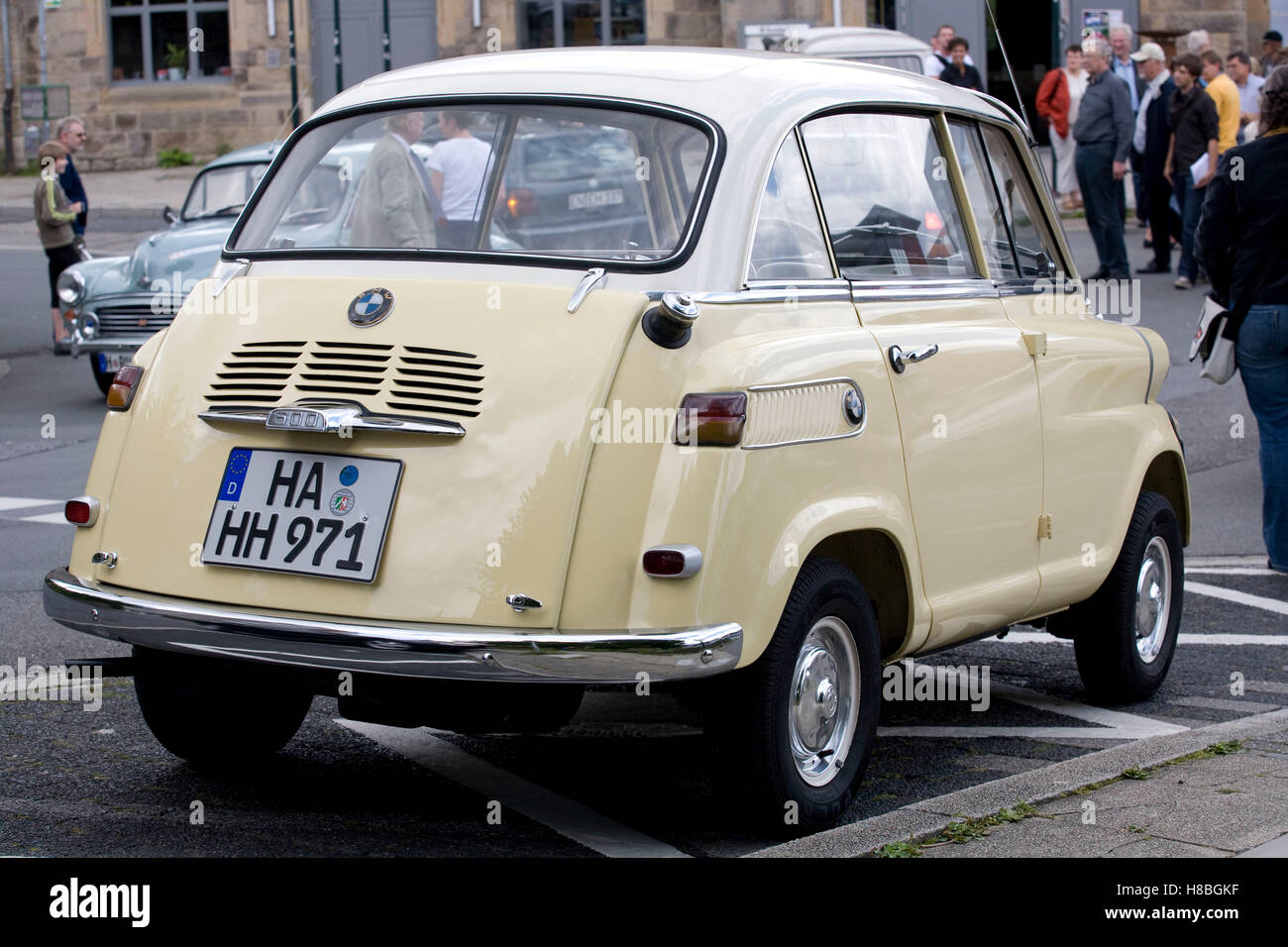 Germany, participant of a vintage car rally, a BMW 600. Stock Photo