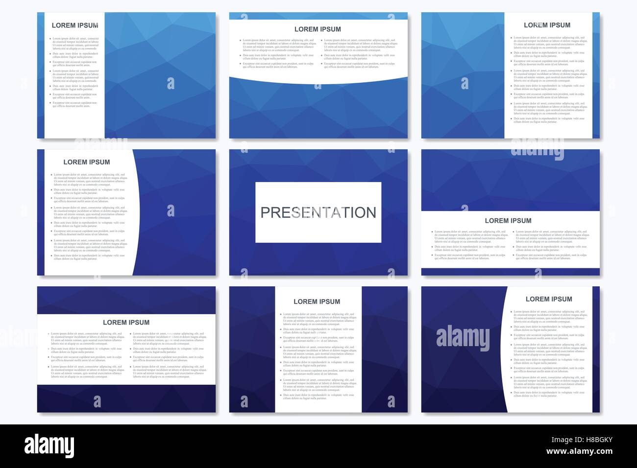 Set of modern business presentation templates in A4 size. Abstract ...