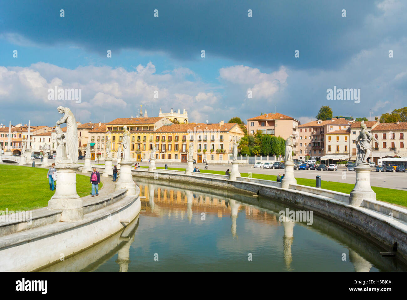 Piazza Prato della Valle, largest square in Europe, Padua,