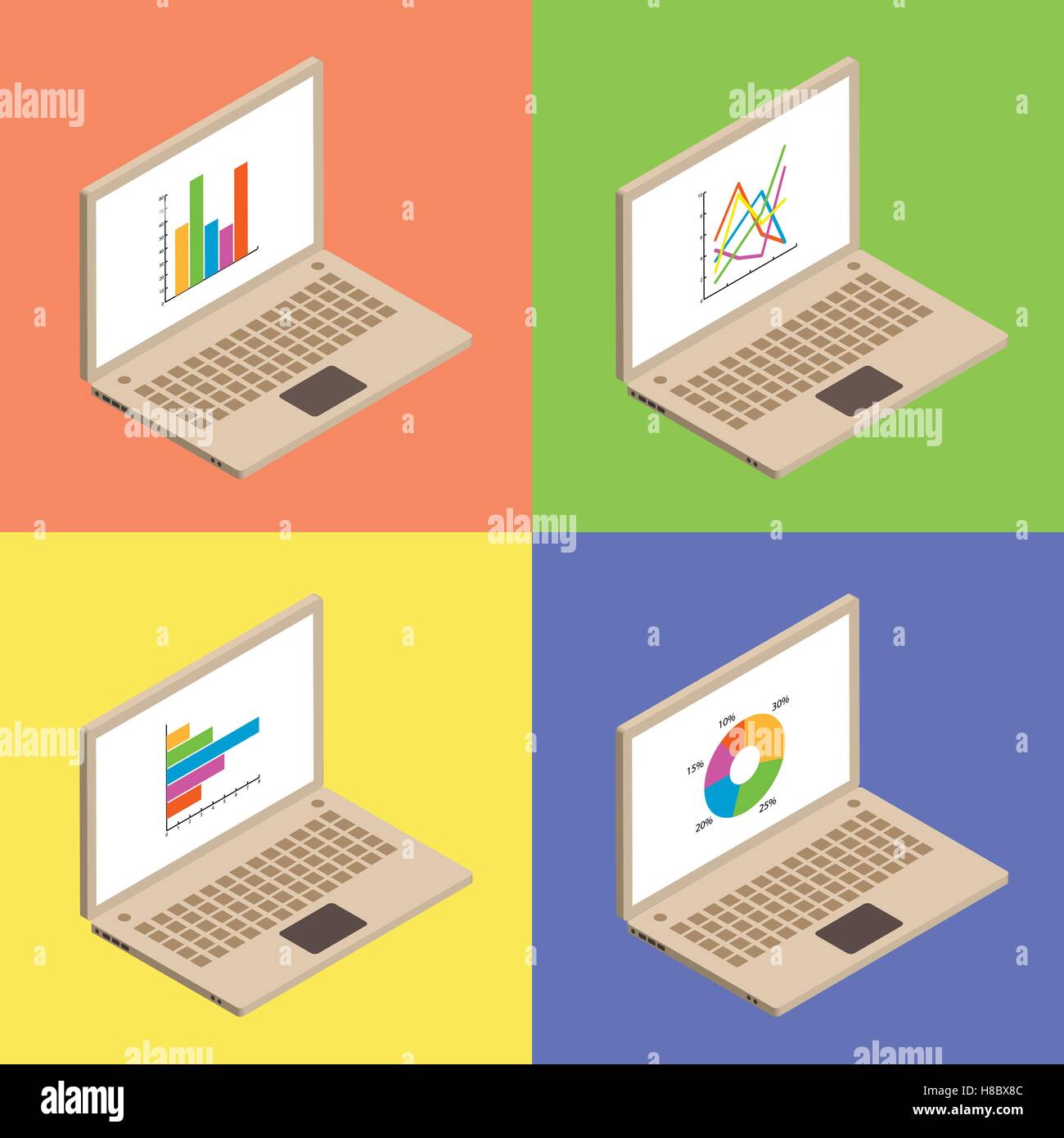 Isometric bar chart growth hi-res stock photography and images - Alamy