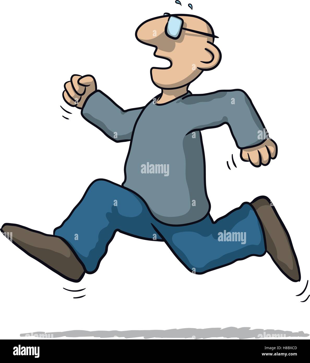 illustration of a man running Stock Vector