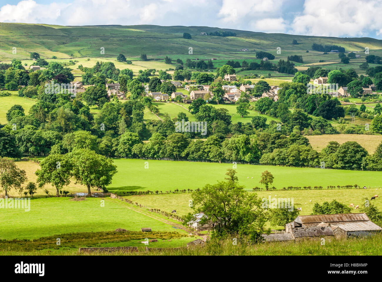 The North Pennines is the northernmost part of the so-called 'backbone of England'. Stock Photo