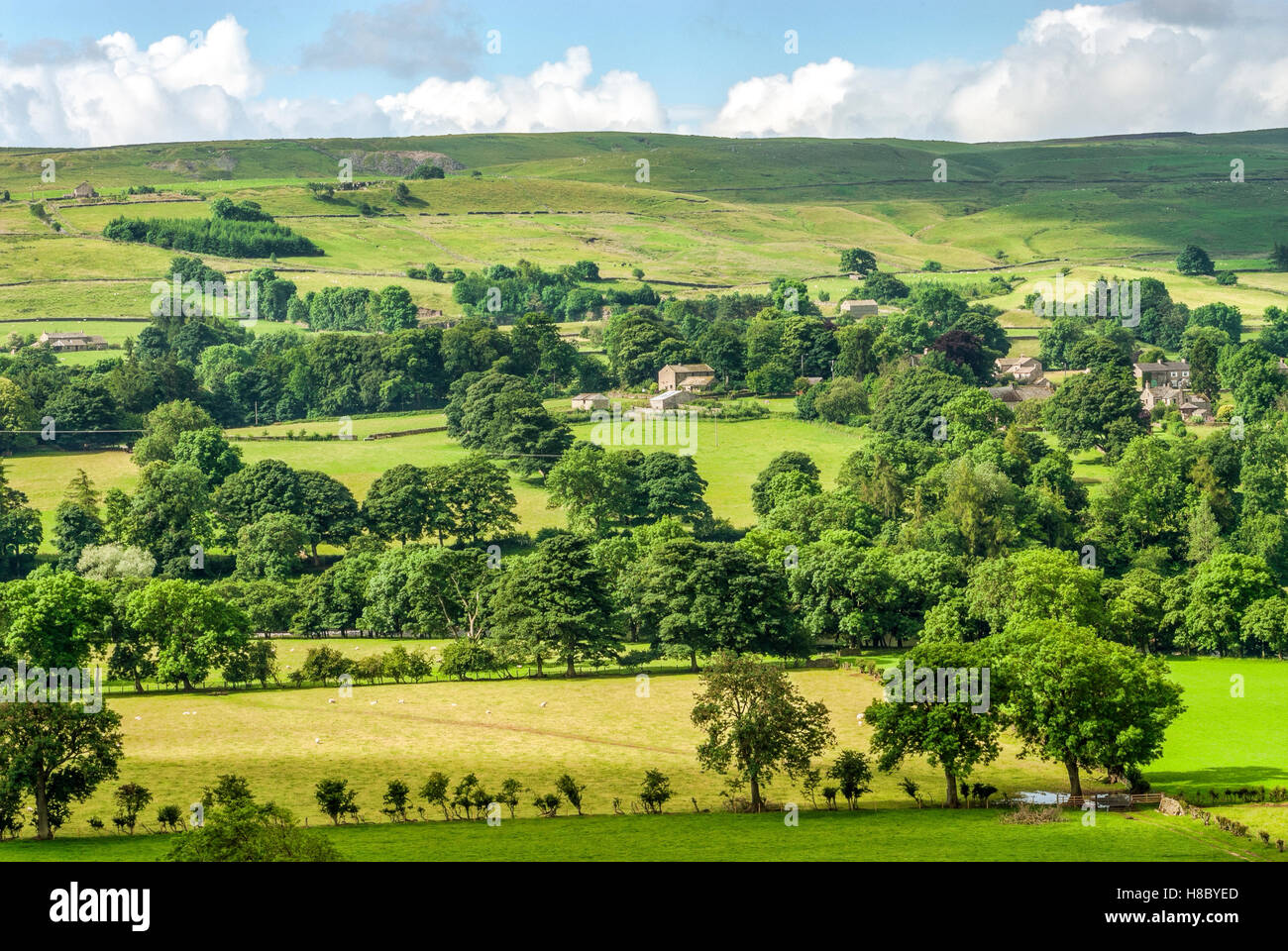 The North Pennines is the northernmost part of the so-called 'backbone of England'. Stock Photo