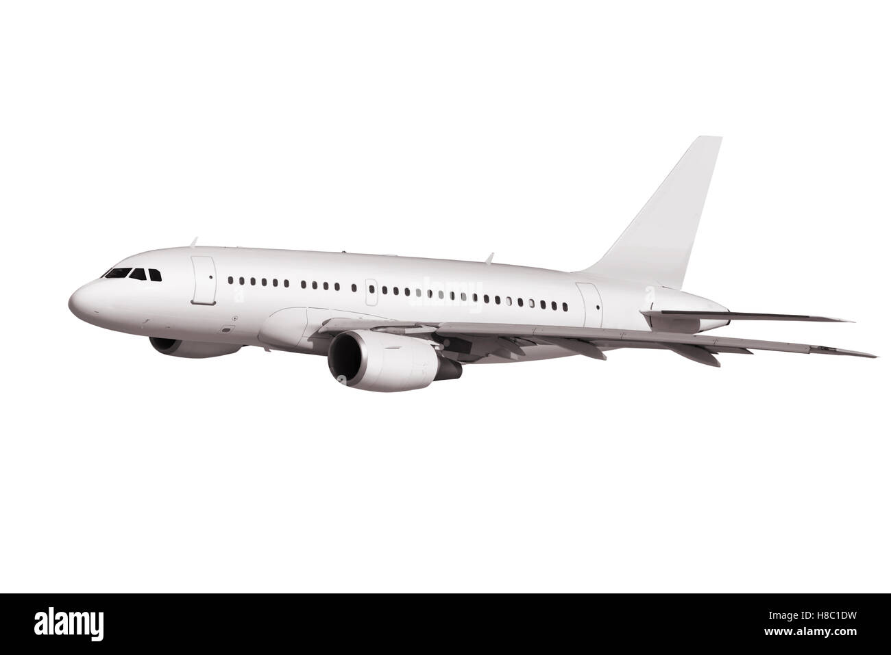 commercial airplane isolated on white background Stock Photo