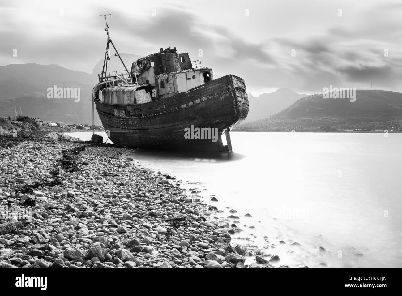 Corpach Shipwreck, Scottish Highlands Stock Photo