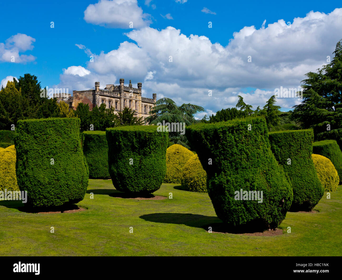 Topiary at Elvaston Castle a gothic revival stately home in grounds of ...