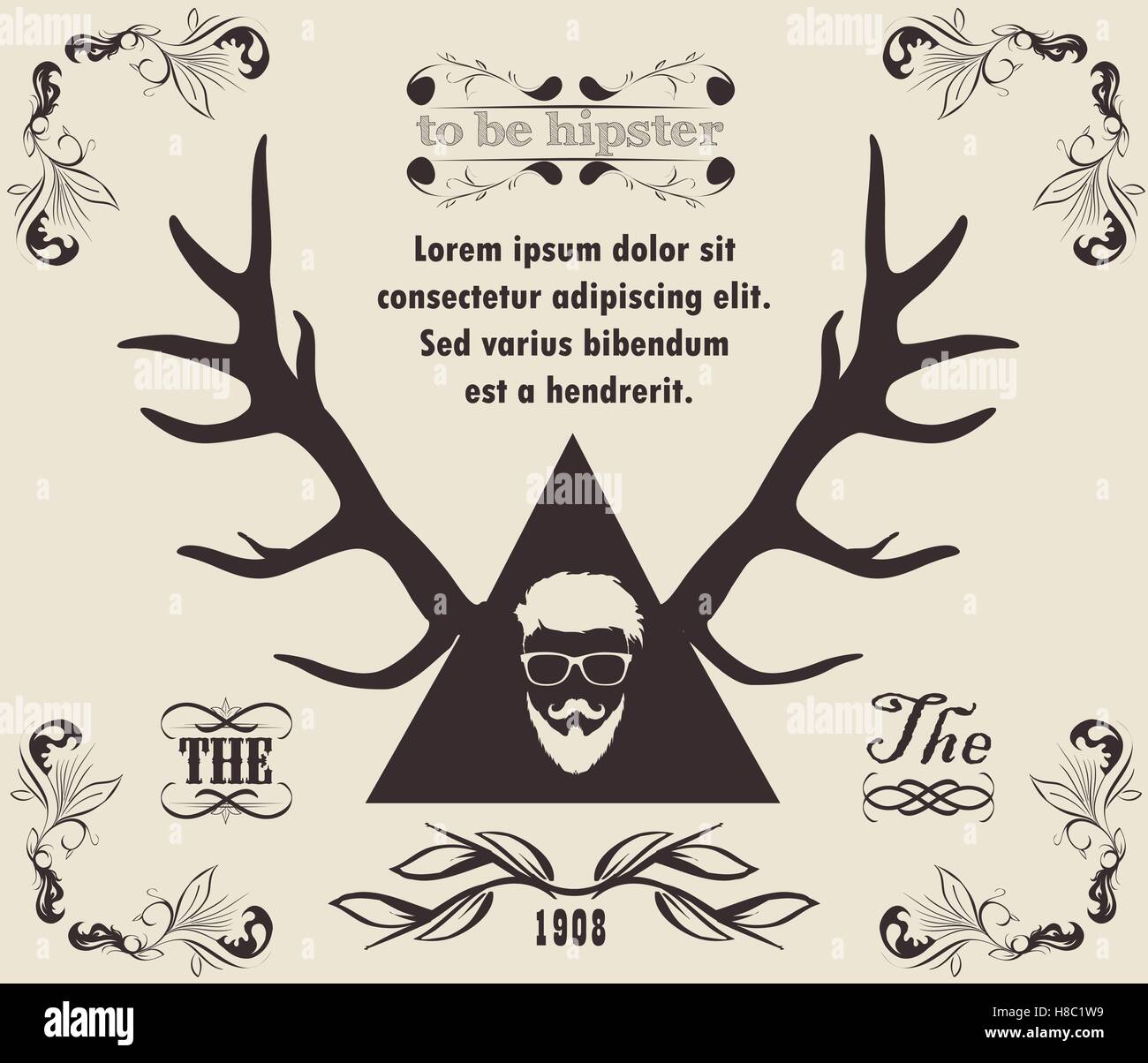 hipster style elements Stock Vector Image & Art - Alamy