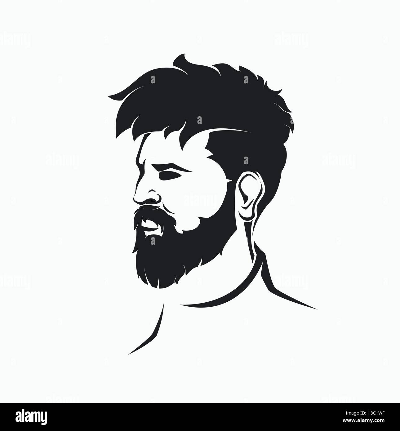 icons hairstyles beard and mustache hipster Stock Vector Image & Art ...