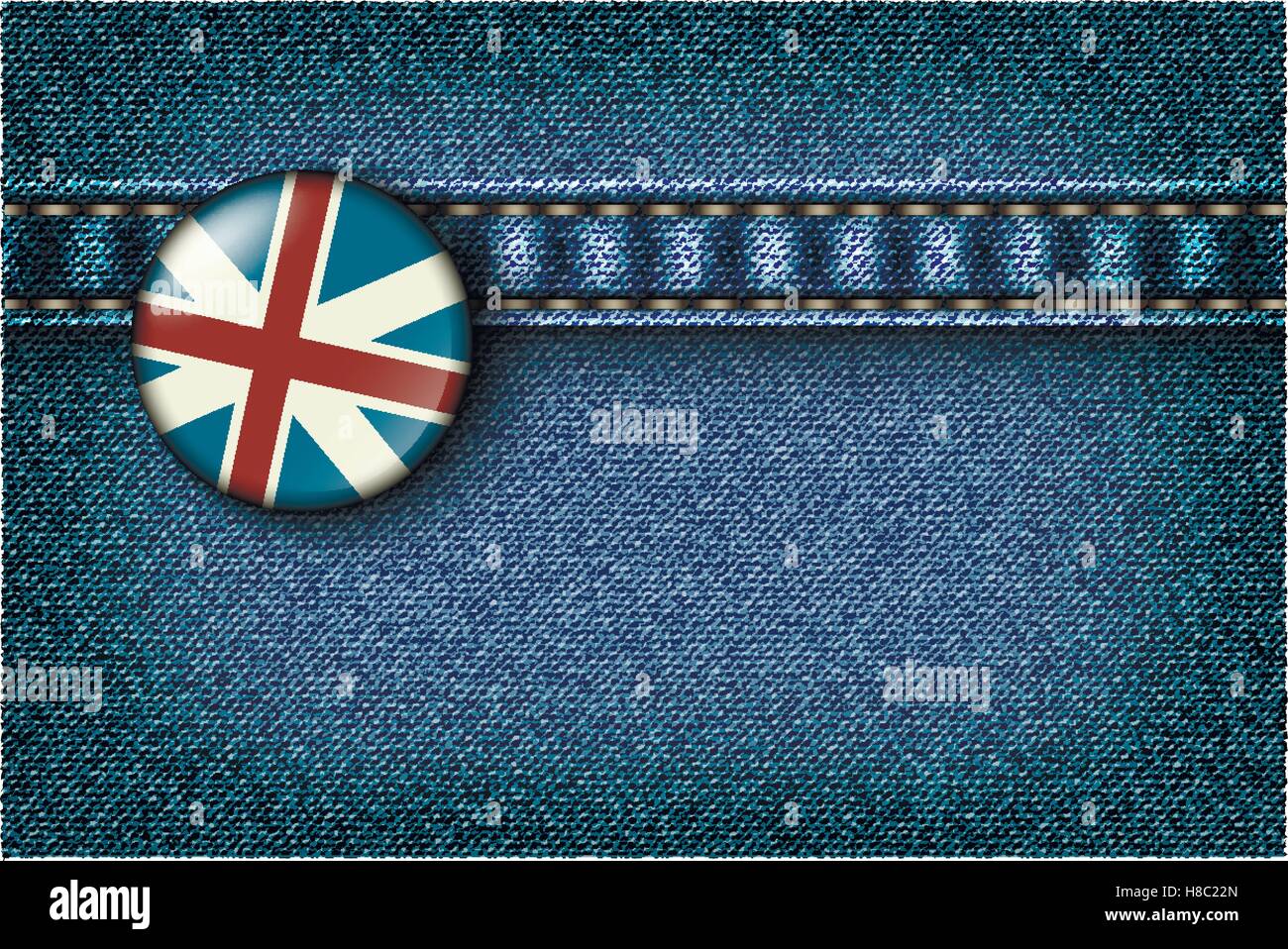 Badge with the UK flag on the jeans texture Stock Vector Image & Art ...