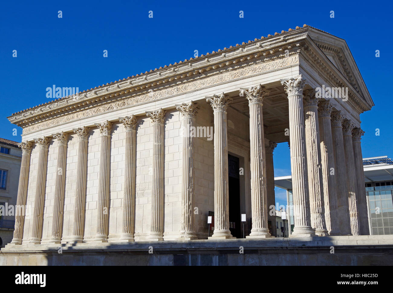 Nimes, France, Maison Carrée, Roman Temple Stock Photo