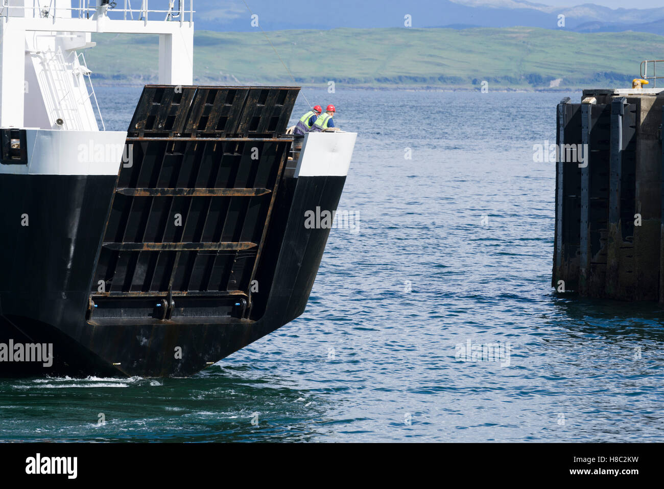 ObanMull ferry, Scotland Craignure to Oban journey. Calmac ferry docking Stock Photo Alamy