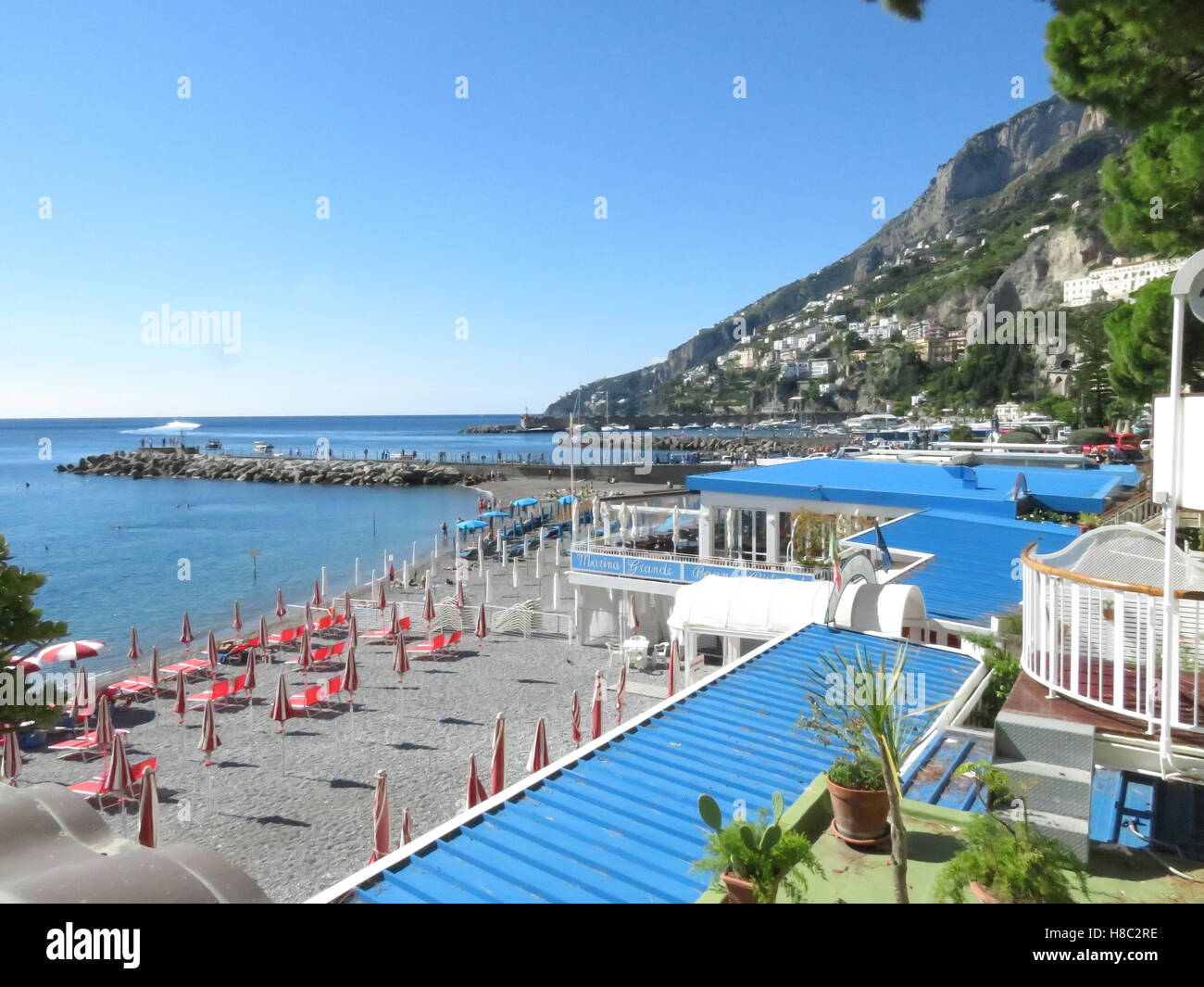 Amalfi seafront Stock Photo