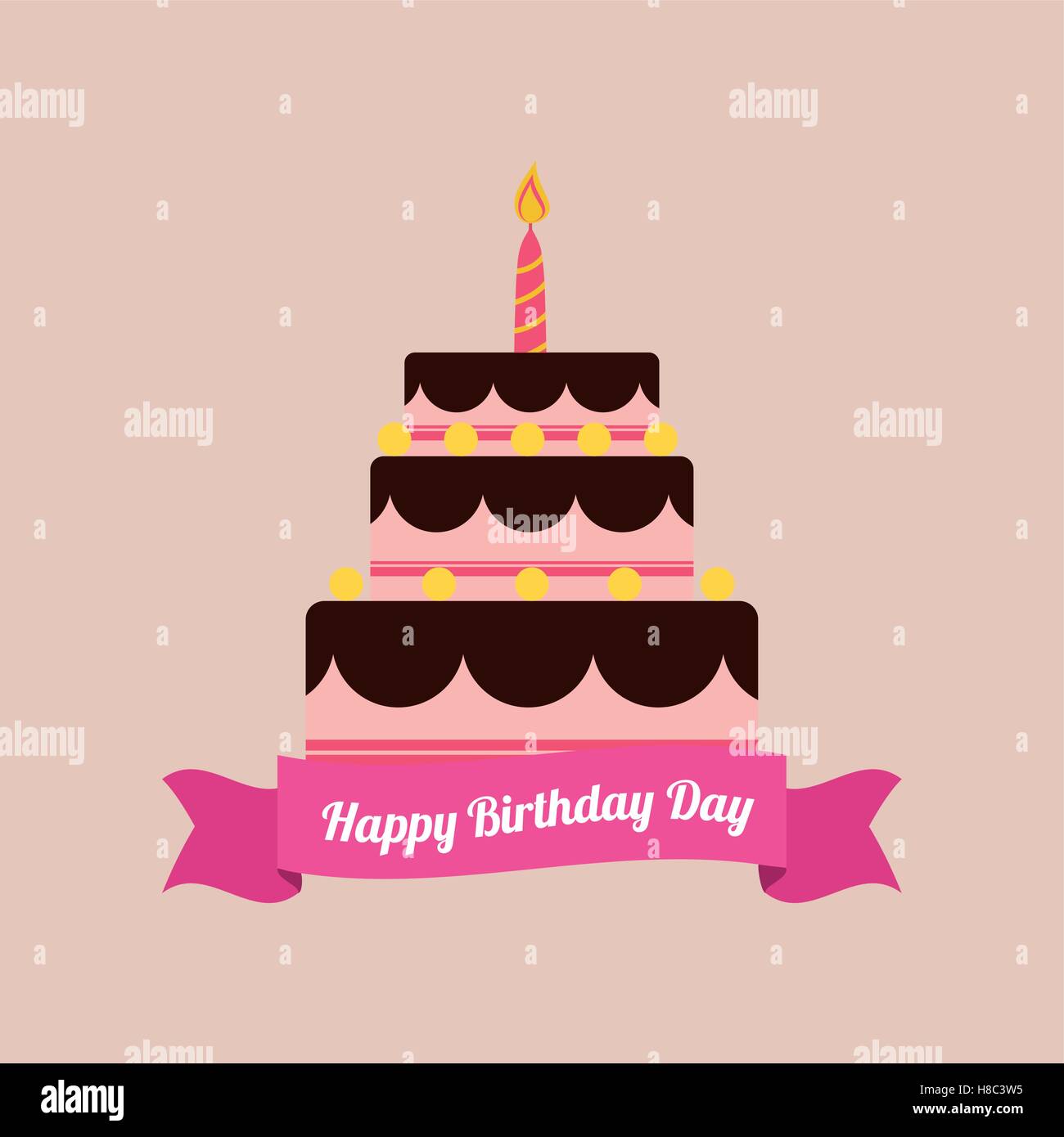 Happy birthday cake Stock Vector Image & Art - Alamy