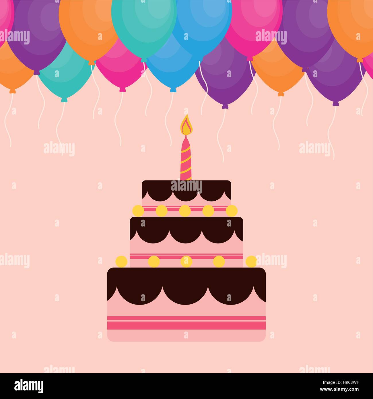 Happy birthday cake Stock Vector Image & Art - Alamy