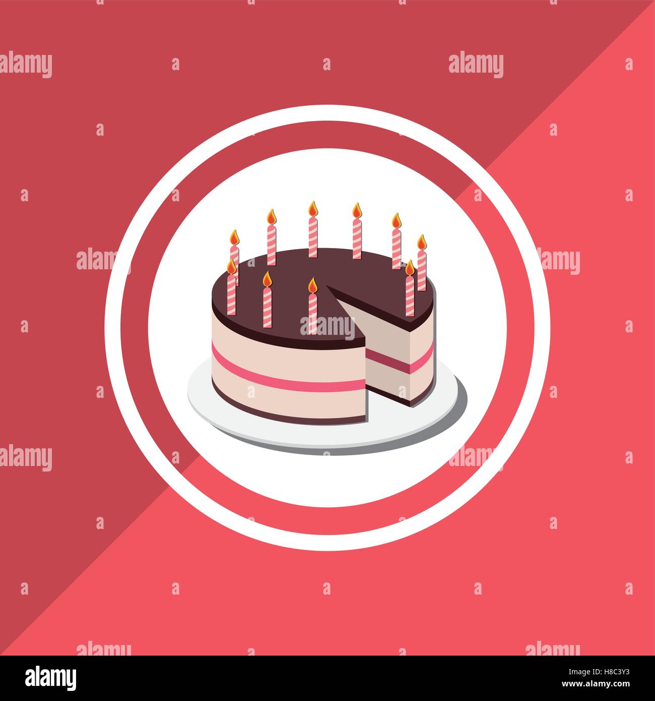 Happy birthday cake Stock Vector Image & Art - Alamy