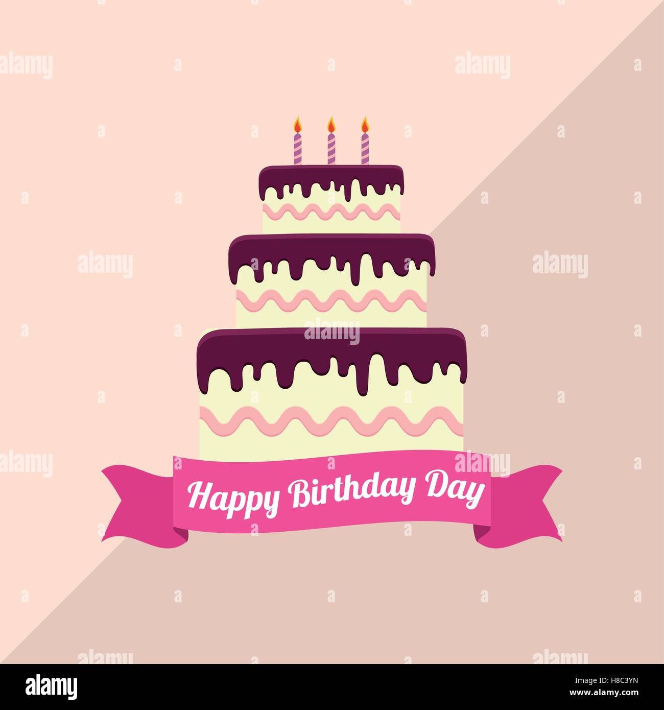 Happy birthday cake Stock Vector Image & Art - Alamy
