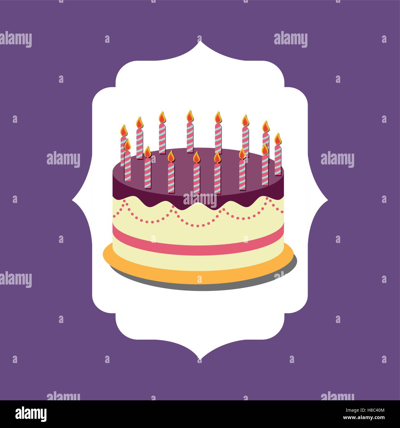 Happy birthday cake Stock Vector Image & Art - Alamy
