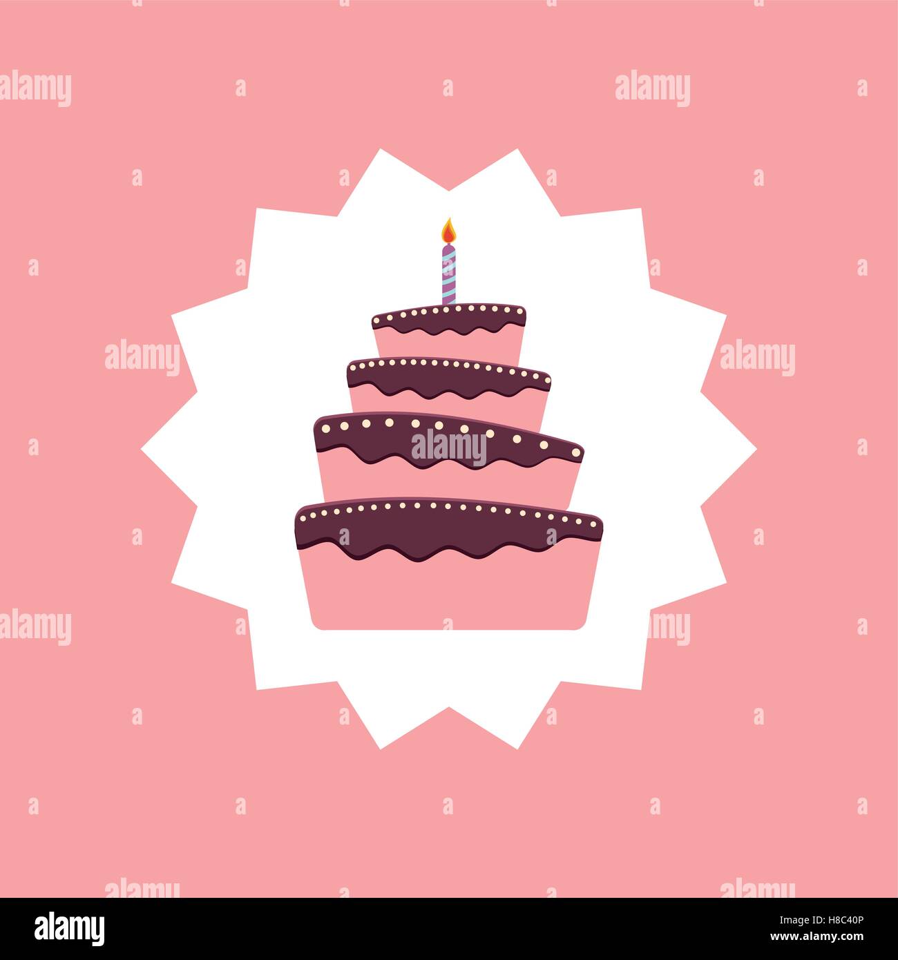 Happy birthday cake Stock Vector Image & Art - Alamy