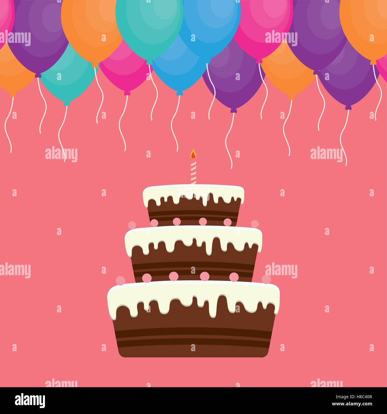 Happy birthday cake Stock Vector Image & Art - Alamy