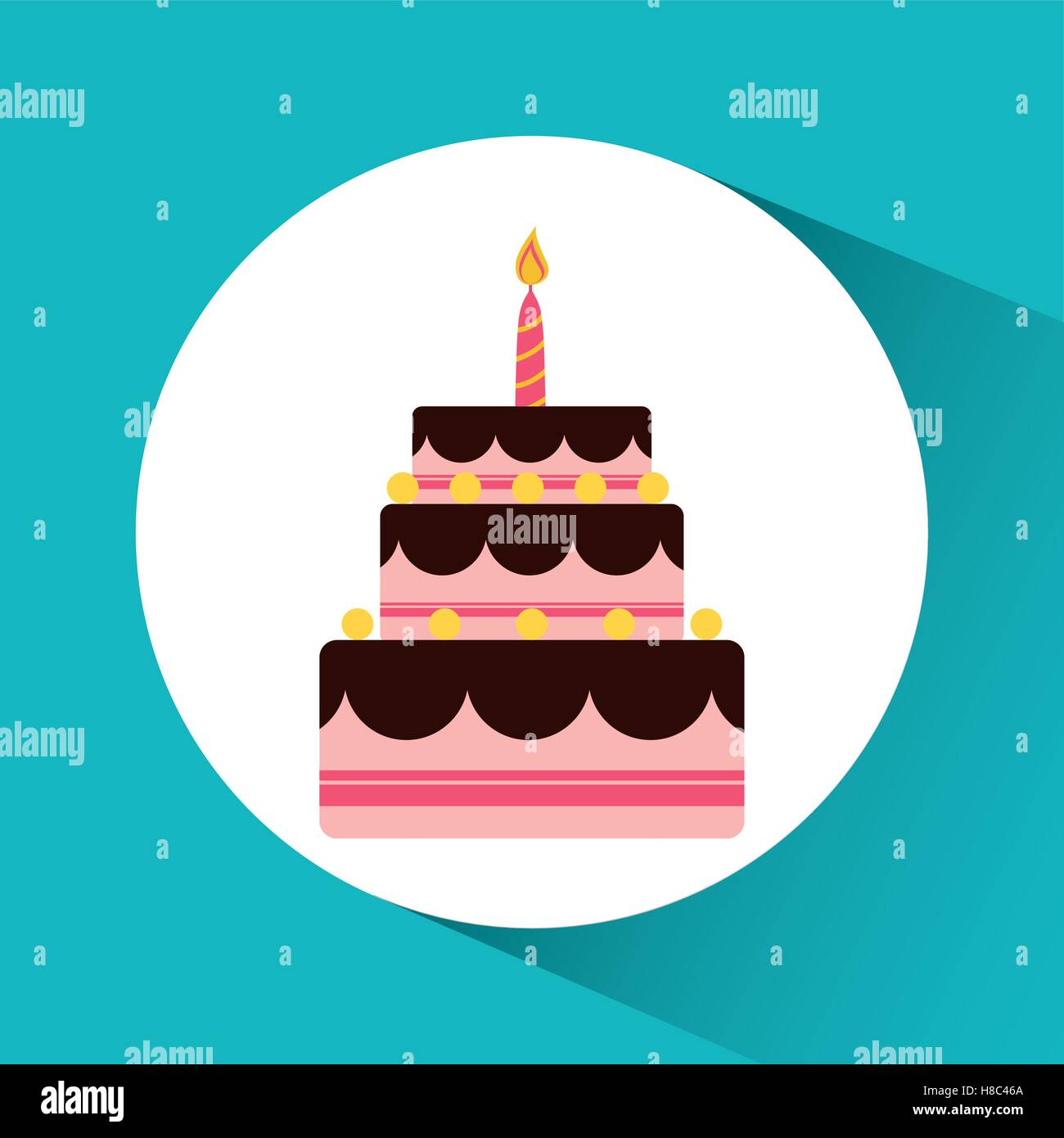 Happy birthday cake Stock Vector Image & Art - Alamy