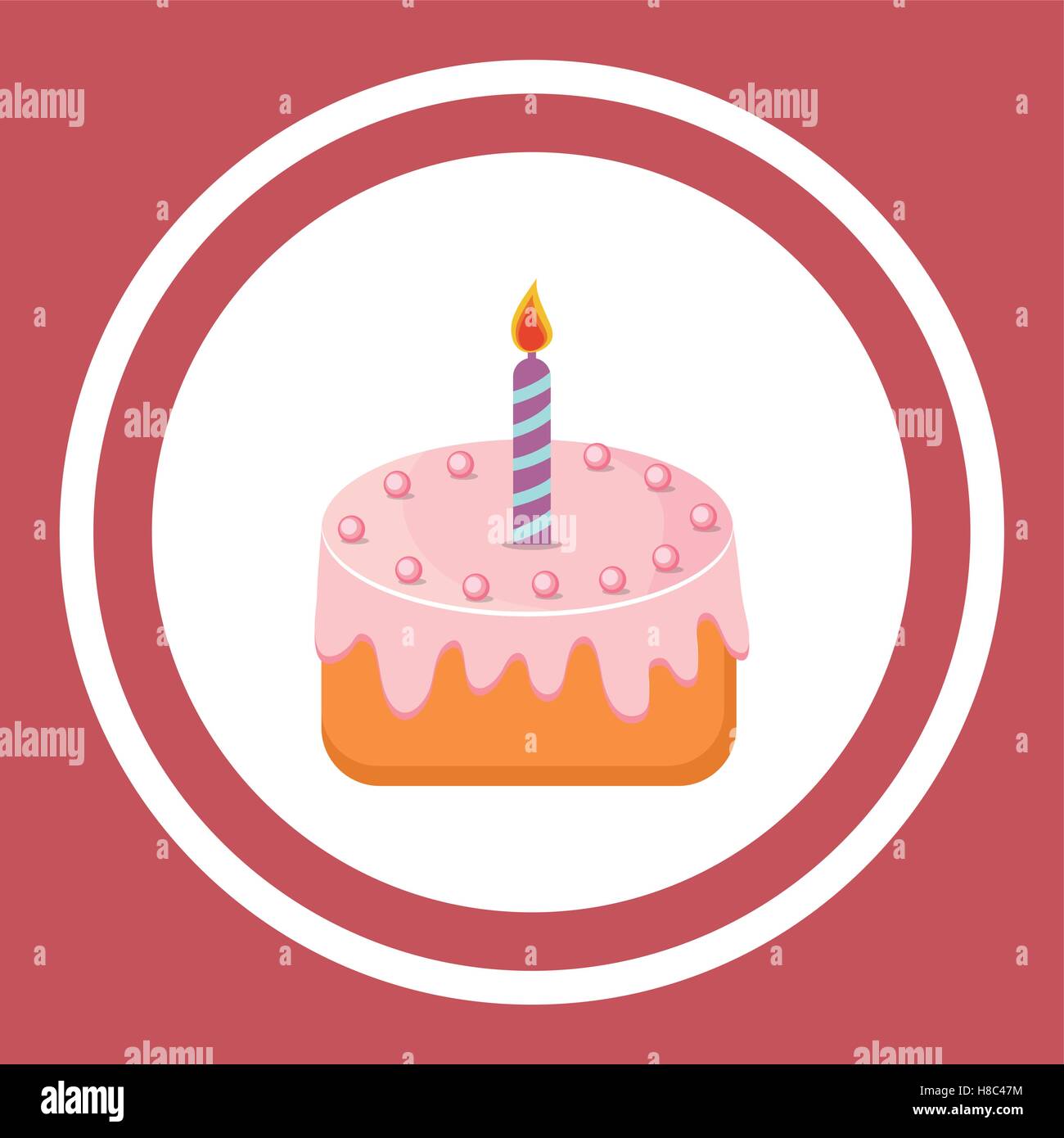 Happy birthday cake Stock Vector Image & Art - Alamy