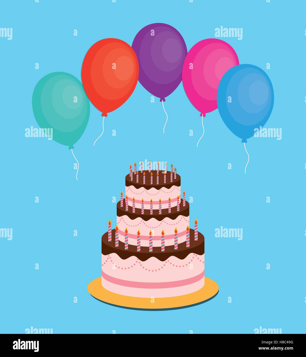 Happy birthday cake Stock Vector Image & Art - Alamy