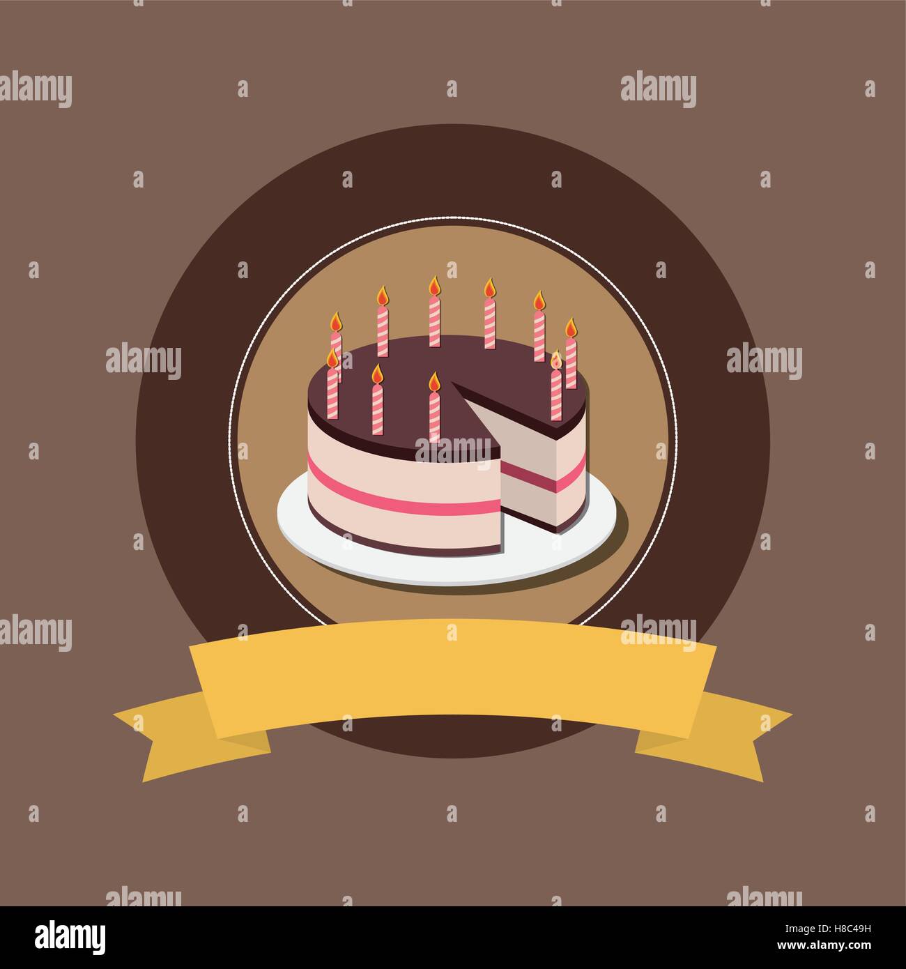 Happy birthday cake Stock Vector Image & Art - Alamy