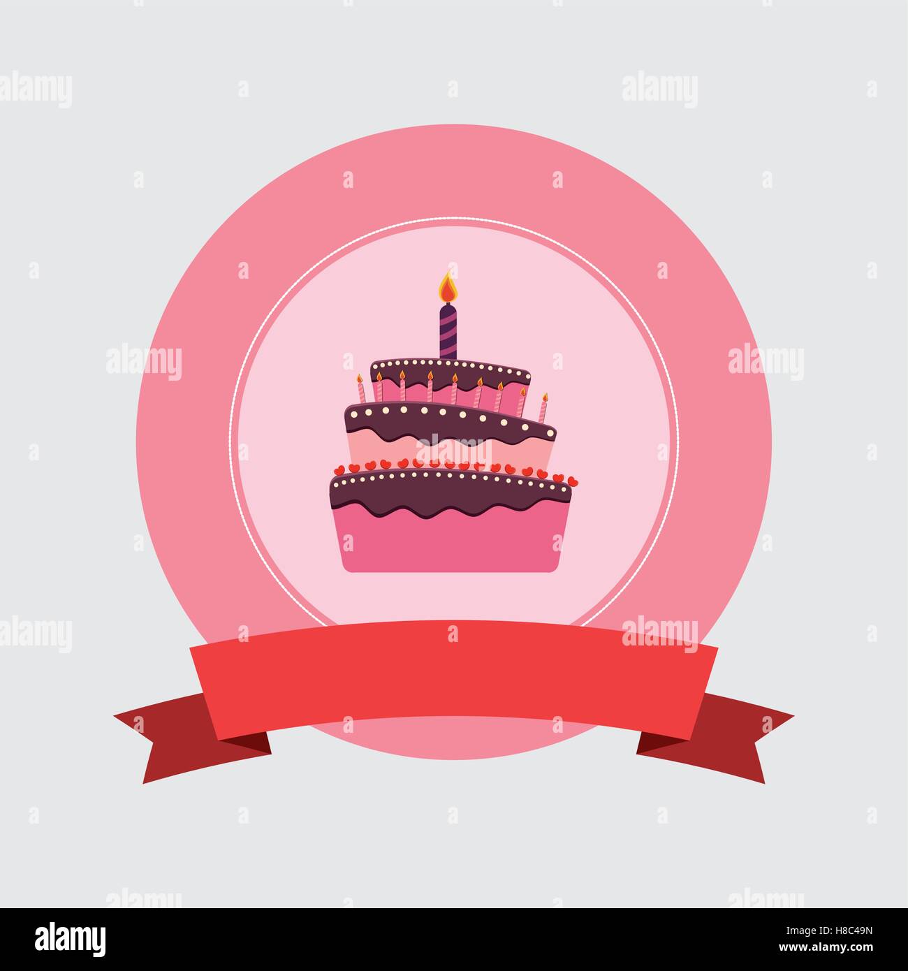 Happy birthday cake Stock Vector Image & Art - Alamy