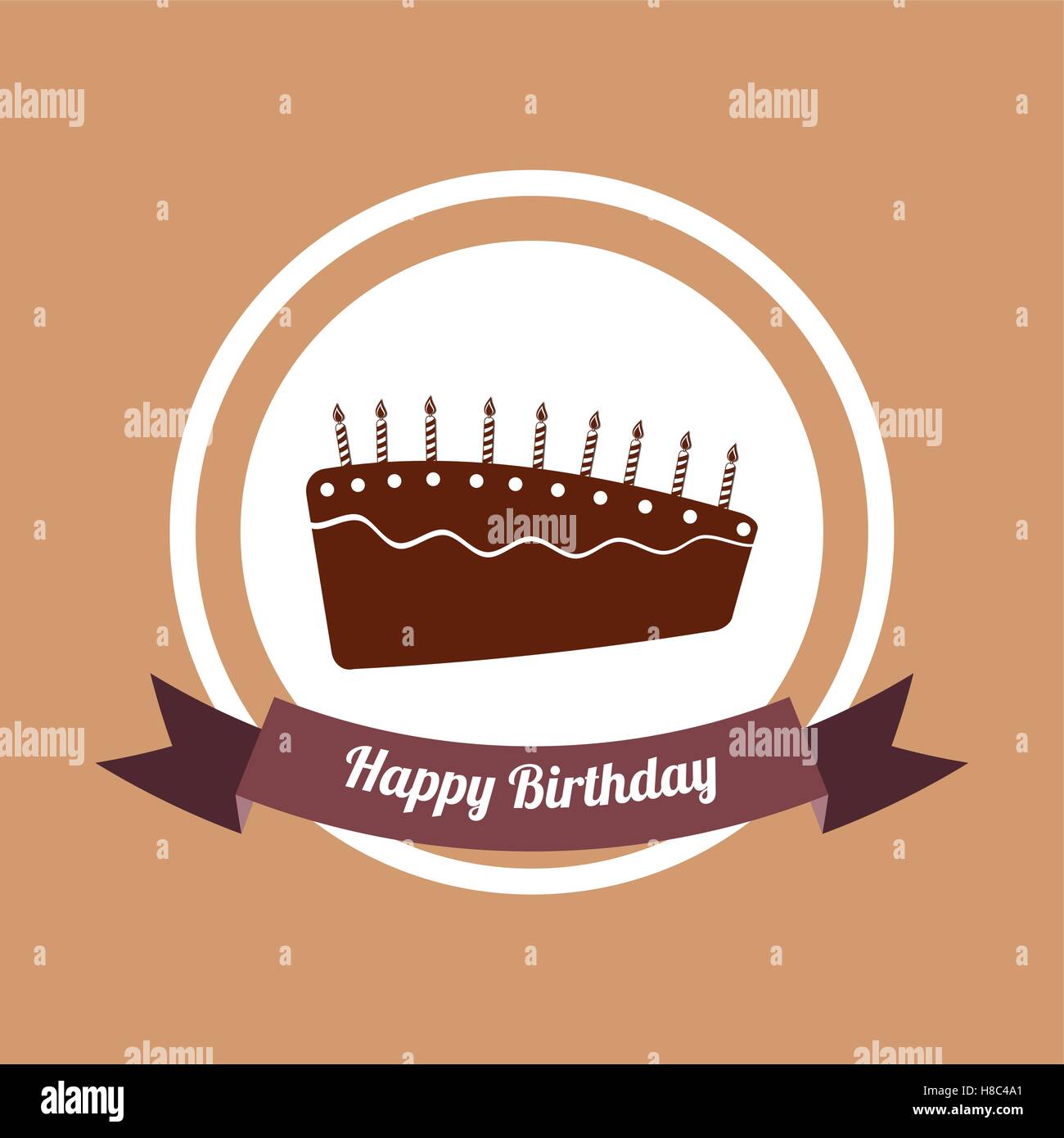 Happy birthday cake Stock Vector Image & Art - Alamy