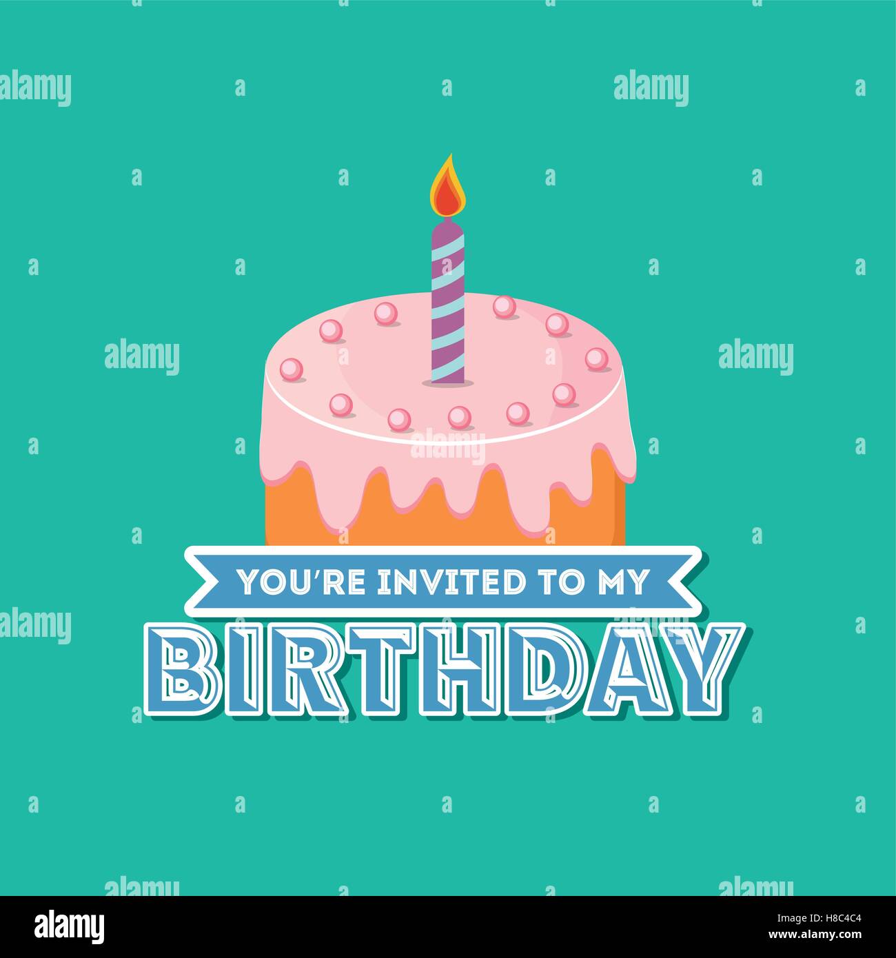 Happy birthday cake Stock Vector Image & Art - Alamy