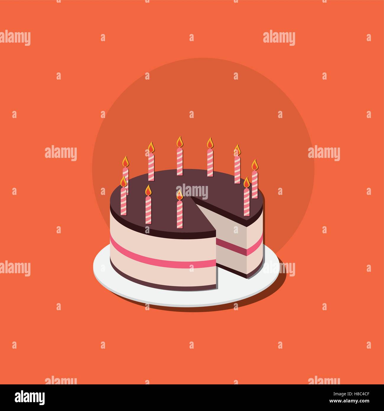 Happy birthday cake Stock Vector Image & Art - Alamy